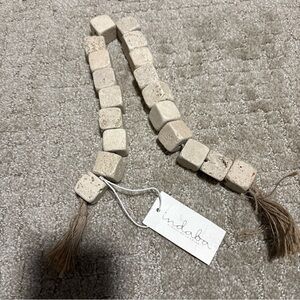 Indaba Travertine Decor Beads Square 20”